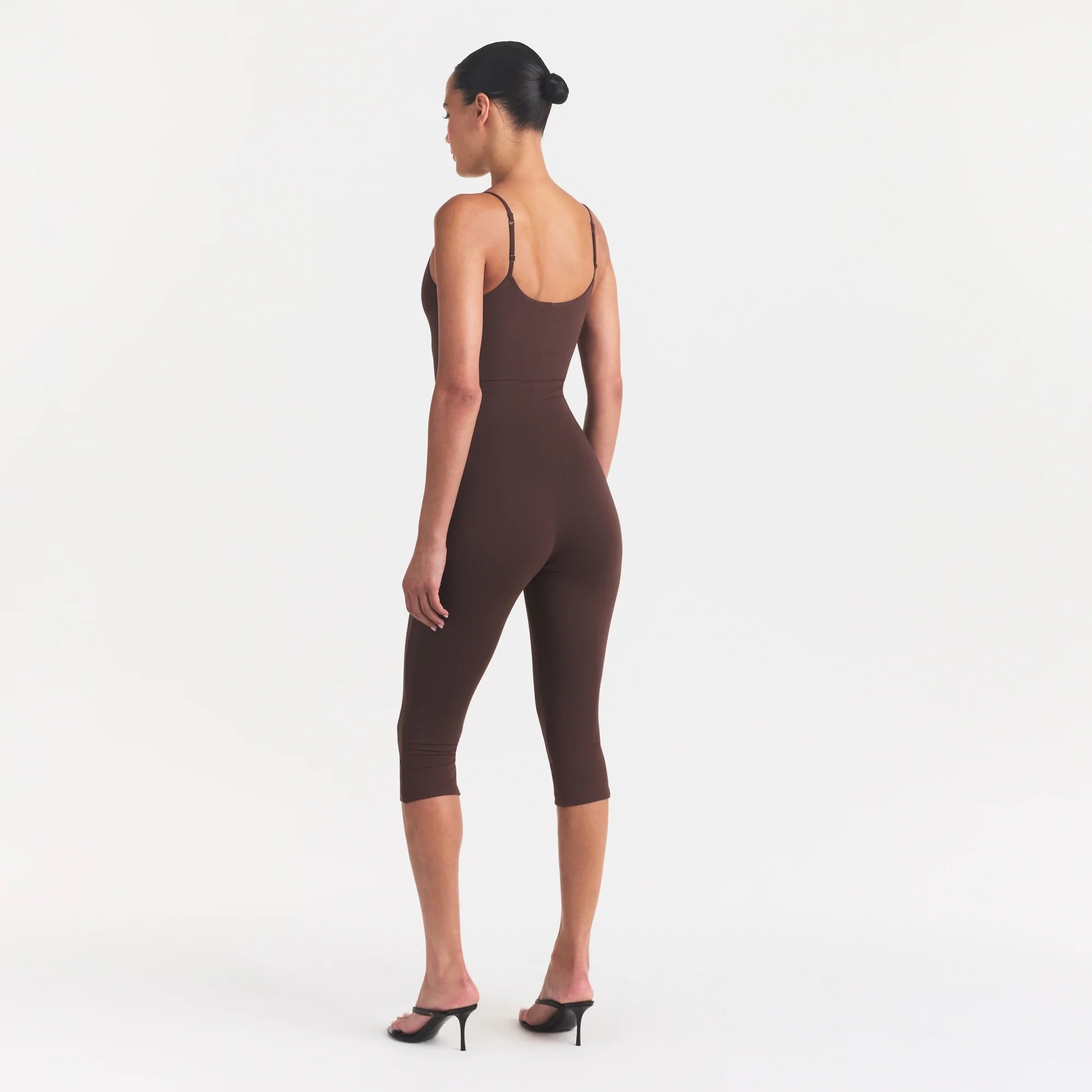 SMOOTH LAYERS CAPRI CATSUIT | COCOA