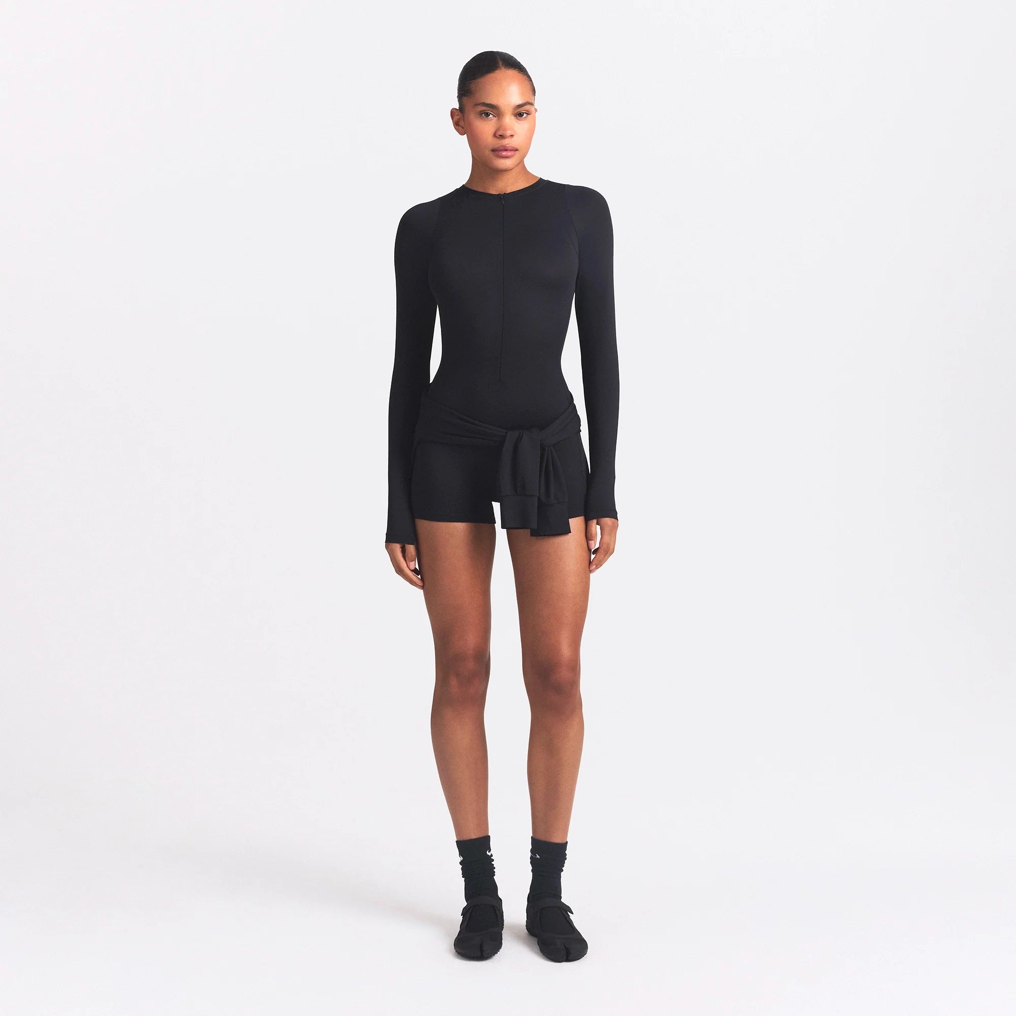 NikeSKIMS AIRY LONG SLEEVE ONE PIECE | OBSIDIAN