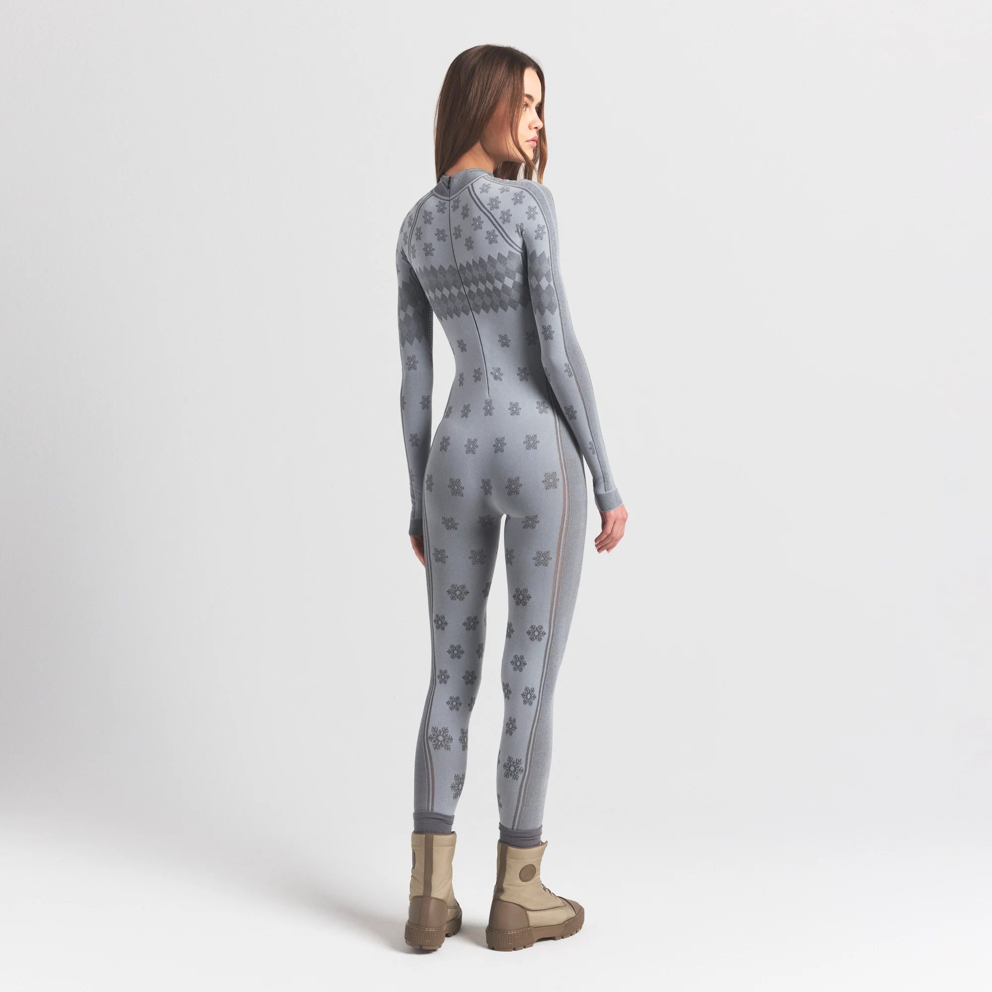 SKIMS FIRST LAYERS TURTLENECK CATSUIT | MIRROR WINTER FAIR ISLE