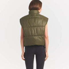 LIGHTWEIGHT PUFFER OVERSIZED VEST | OLIVE