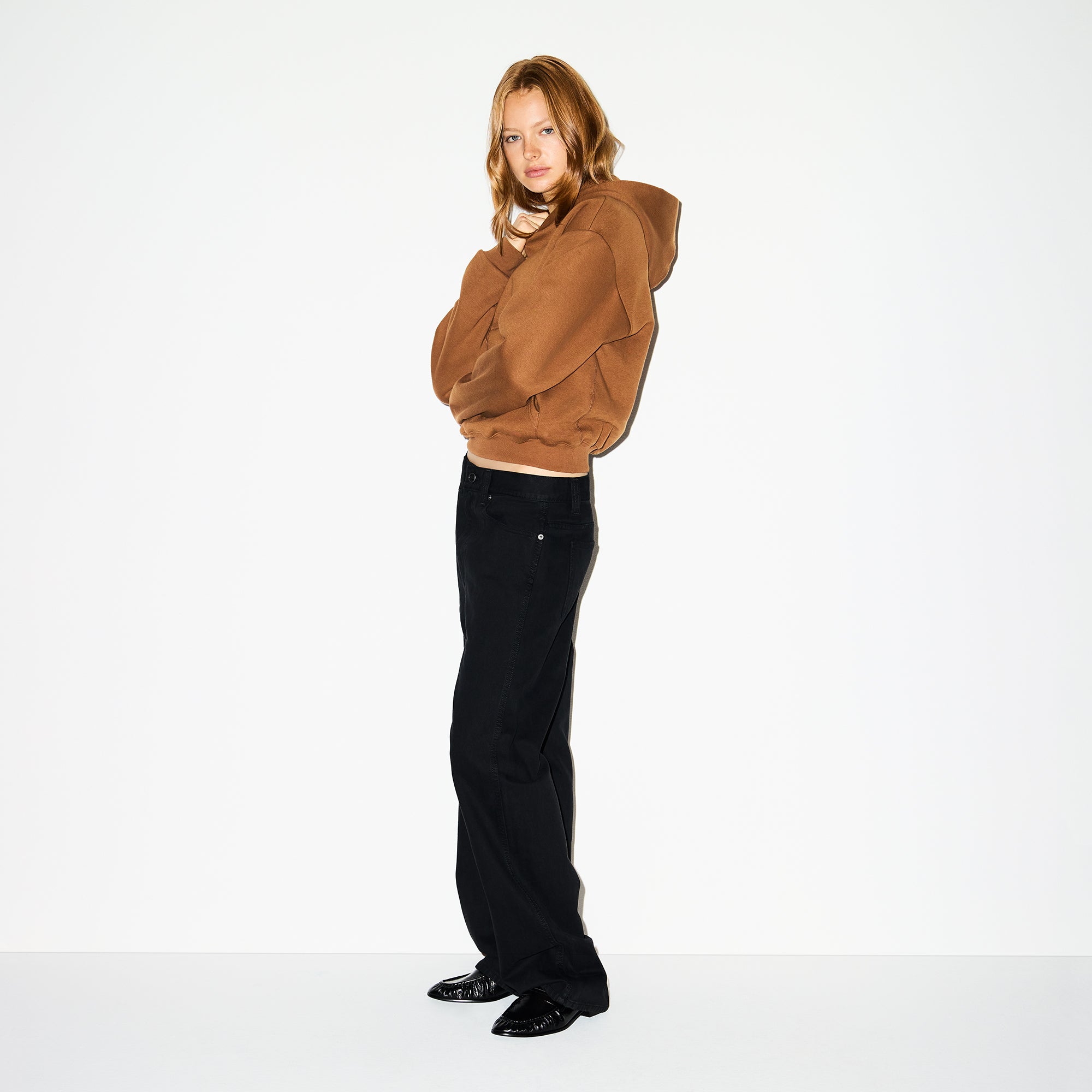 COTTON FLEECE CLASSIC HOODIE | BISON