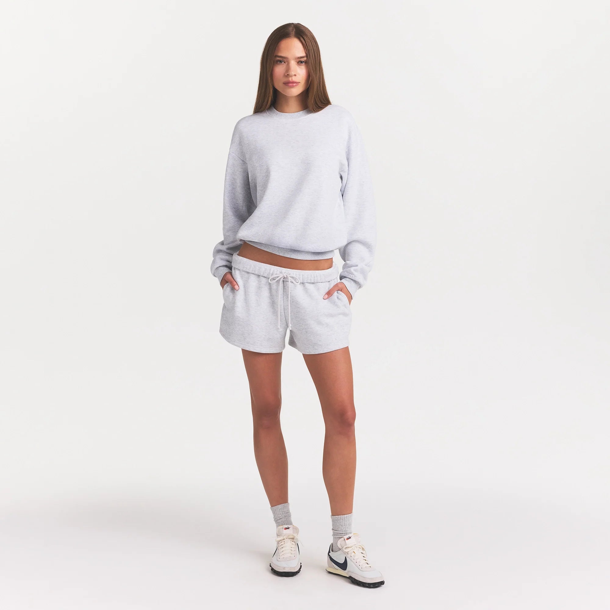 COTTON FLEECE CLASSIC CREWNECK | LIGHT HEATHER GREY