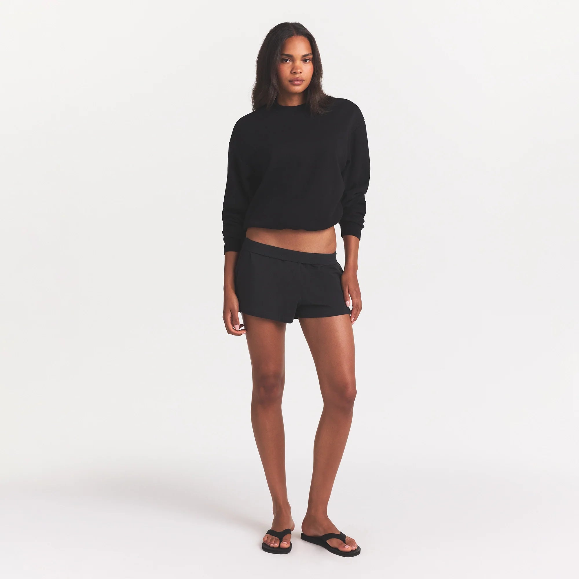 COTTON FLEECE CLASSIC CREWNECK | ONYX