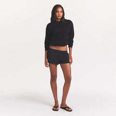 COTTON FLEECE CLASSIC CREWNECK | ONYX