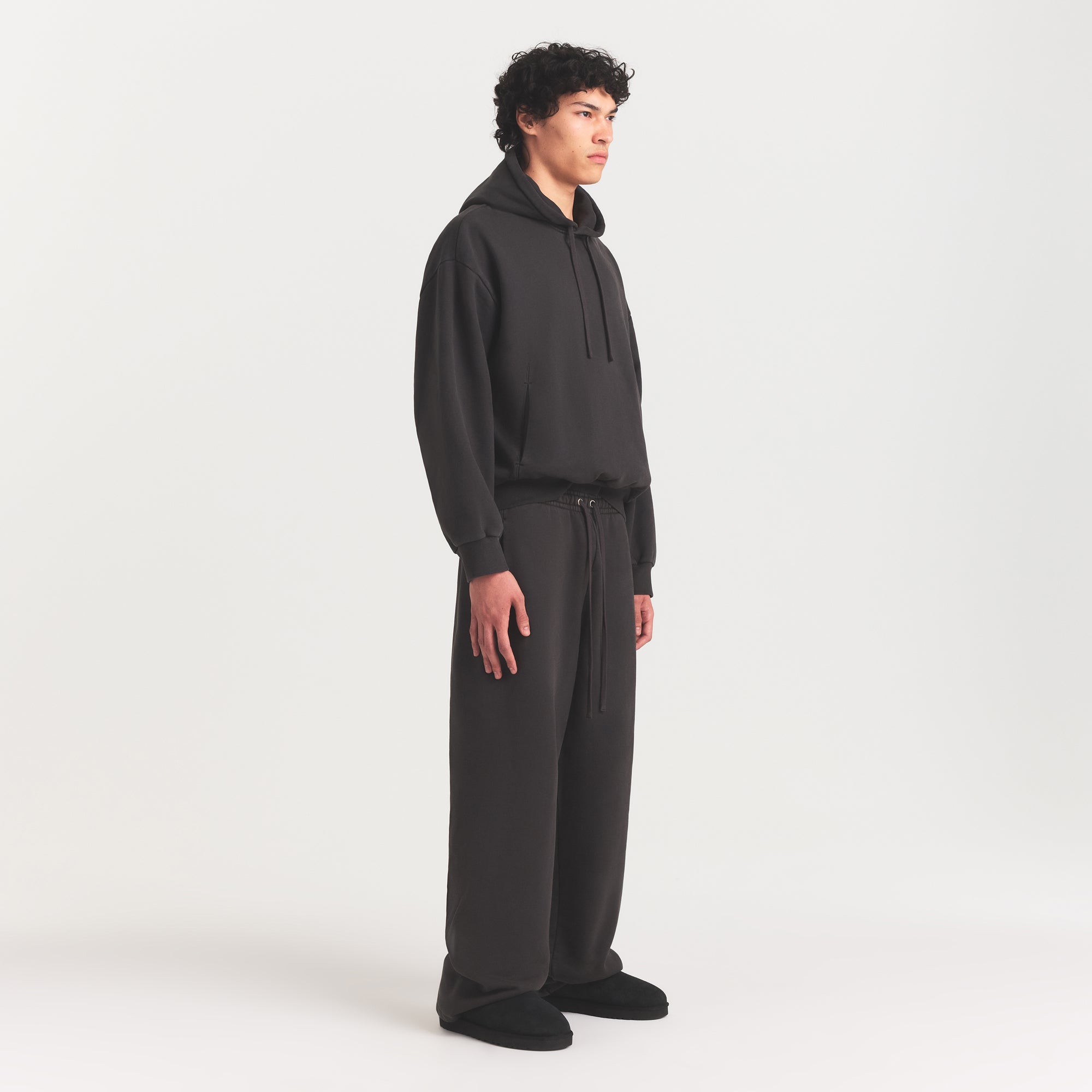 HEAVYWEIGHT FLEECE MENS HOODIE | WASHED ONYX