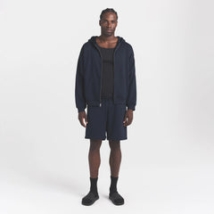 FLEECE LOUNGE MENS RELAXED ZIP UP HOODIE | NAVY