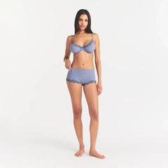 FITS EVERYBODY LACE BOY SHORT | SLATE TONAL