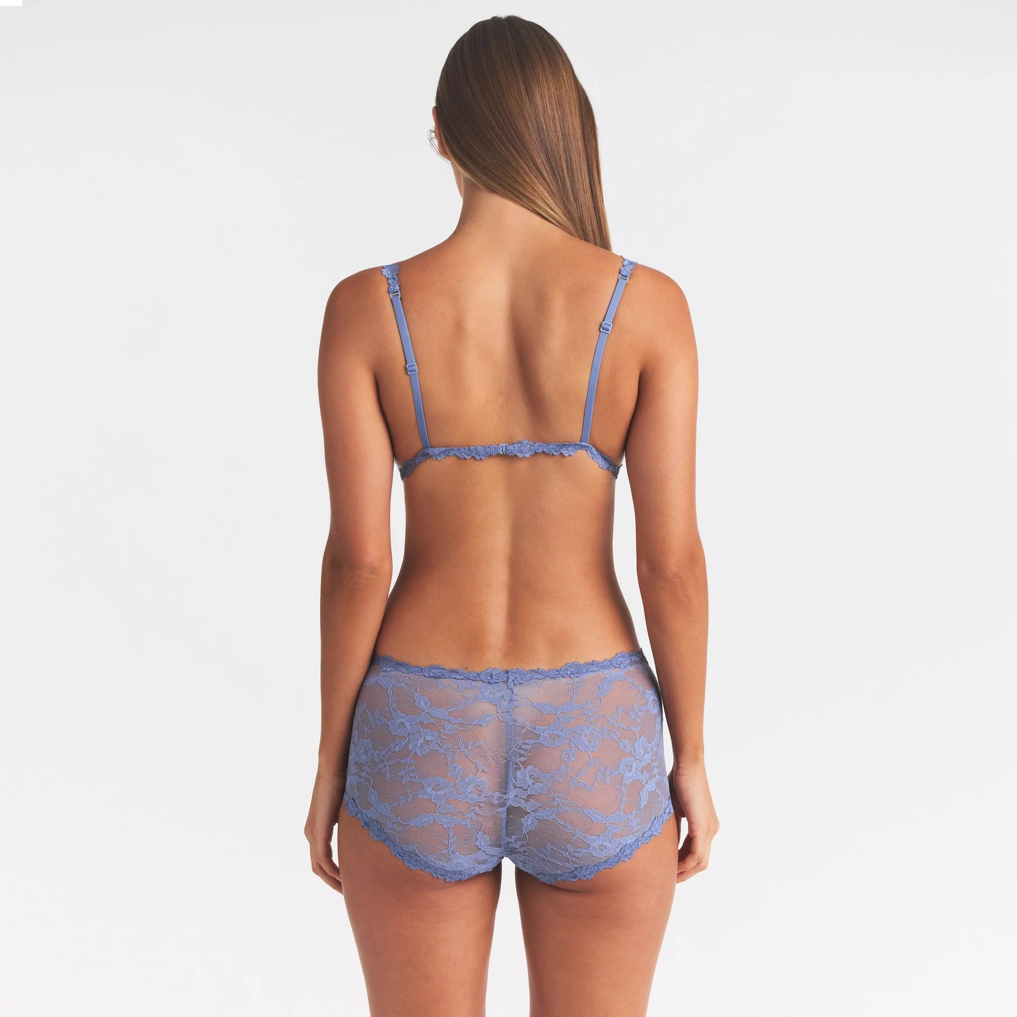 STRETCH LACE BOY SHORT | SLATE