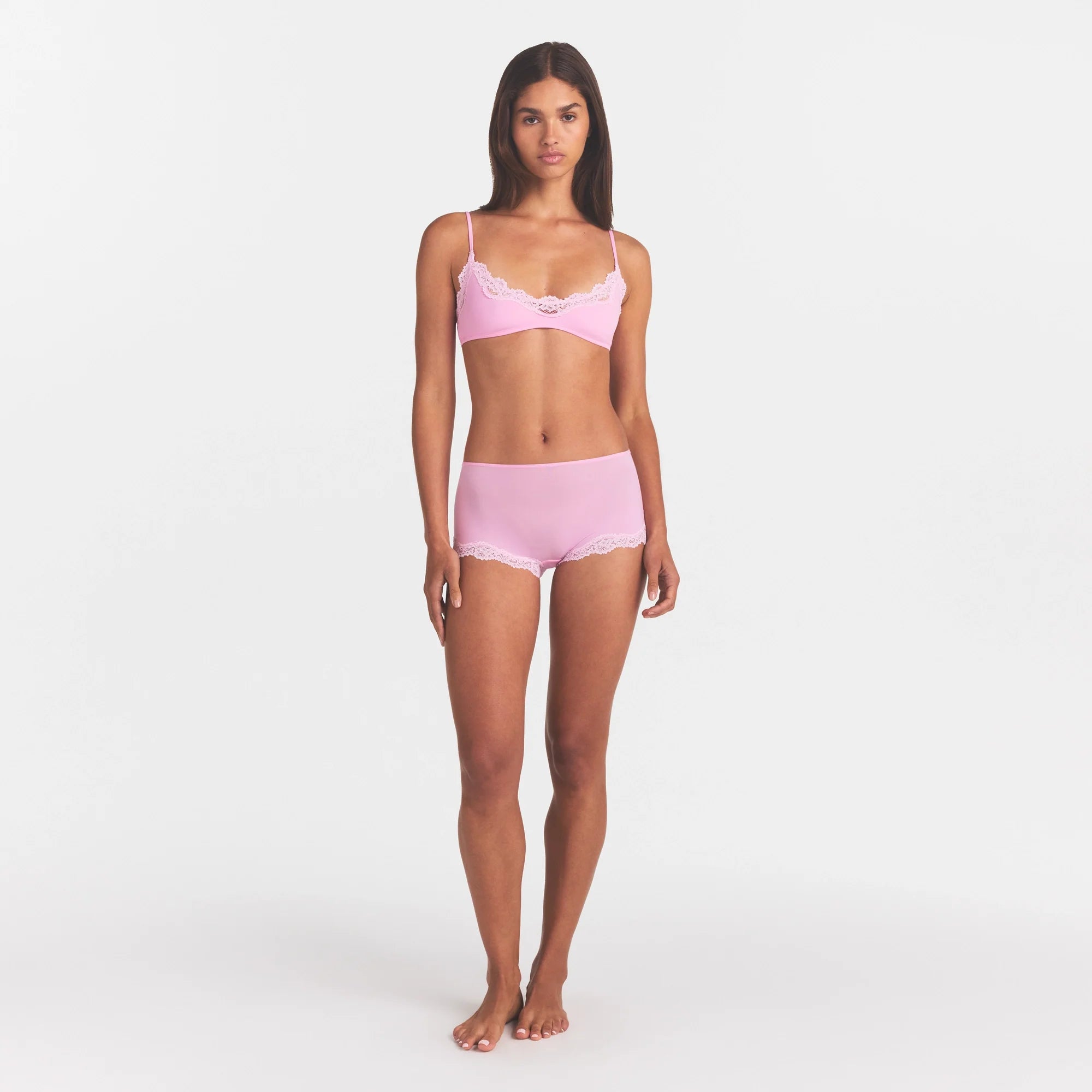 FITS EVERYBODY LACE BOY SHORT | BUBBLE GUM TONAL