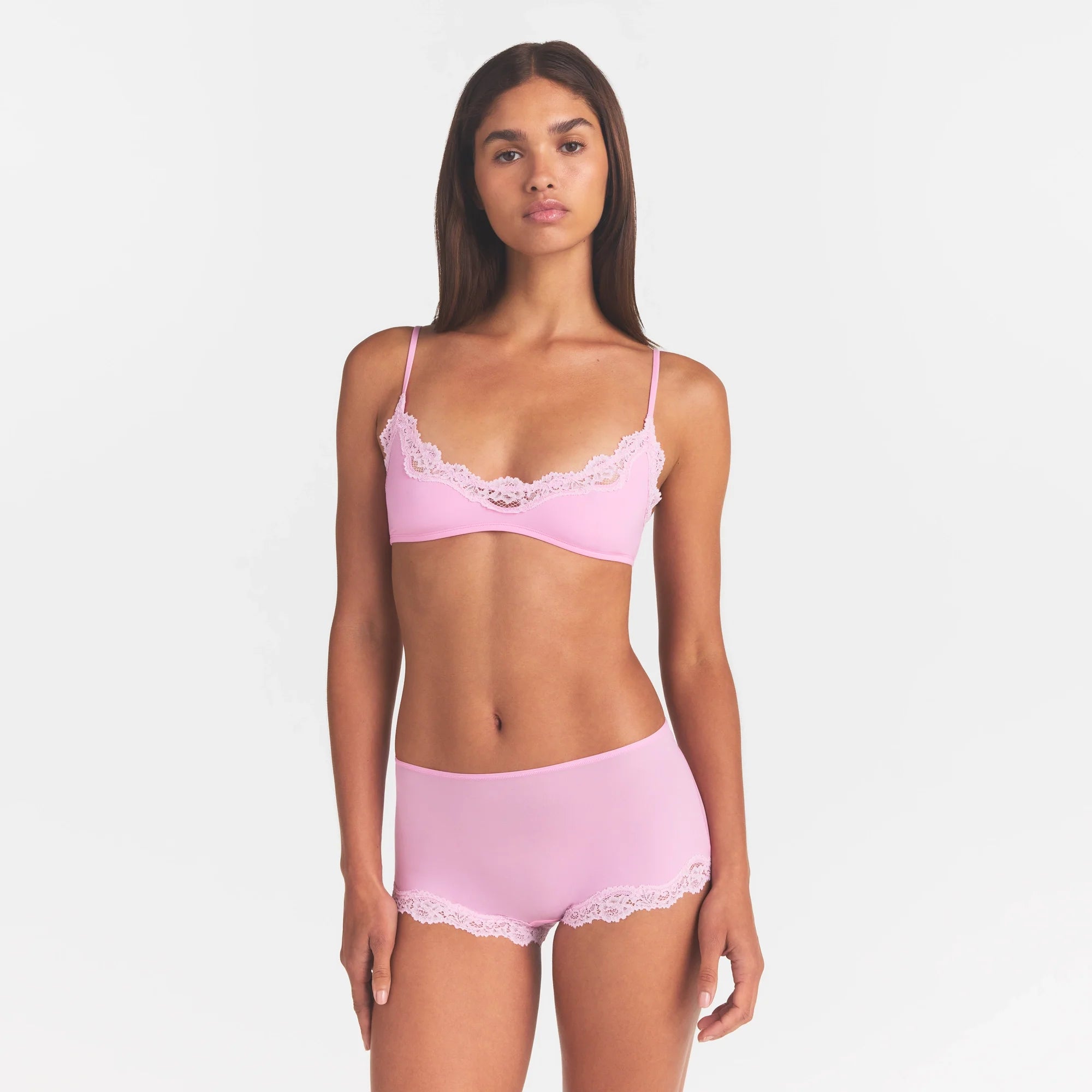 FITS EVERYBODY LACE BOY SHORT | BUBBLE GUM TONAL