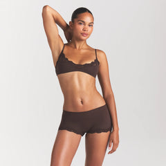 FITS EVERYBODY LACE BOY SHORT | ESPRESSO