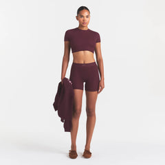 COTTON RIB BOXER | CURRANT