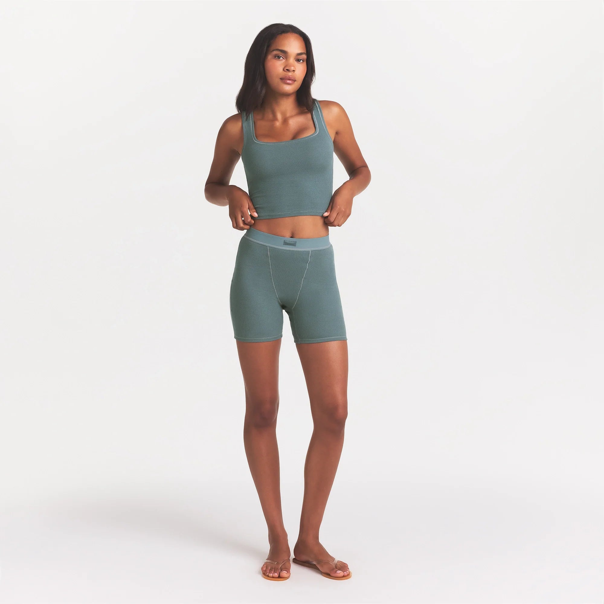 COTTON RIB BOXER | KYANITE