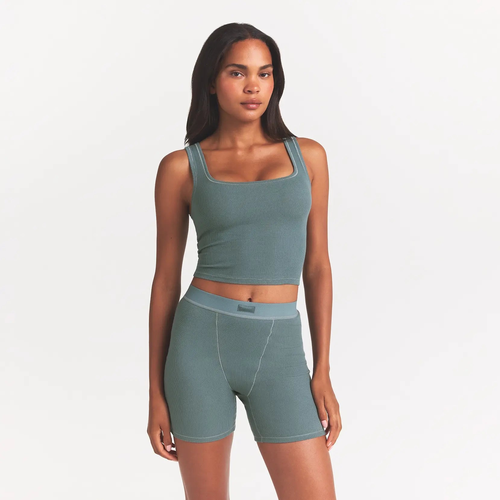COTTON RIB BOXER | KYANITE