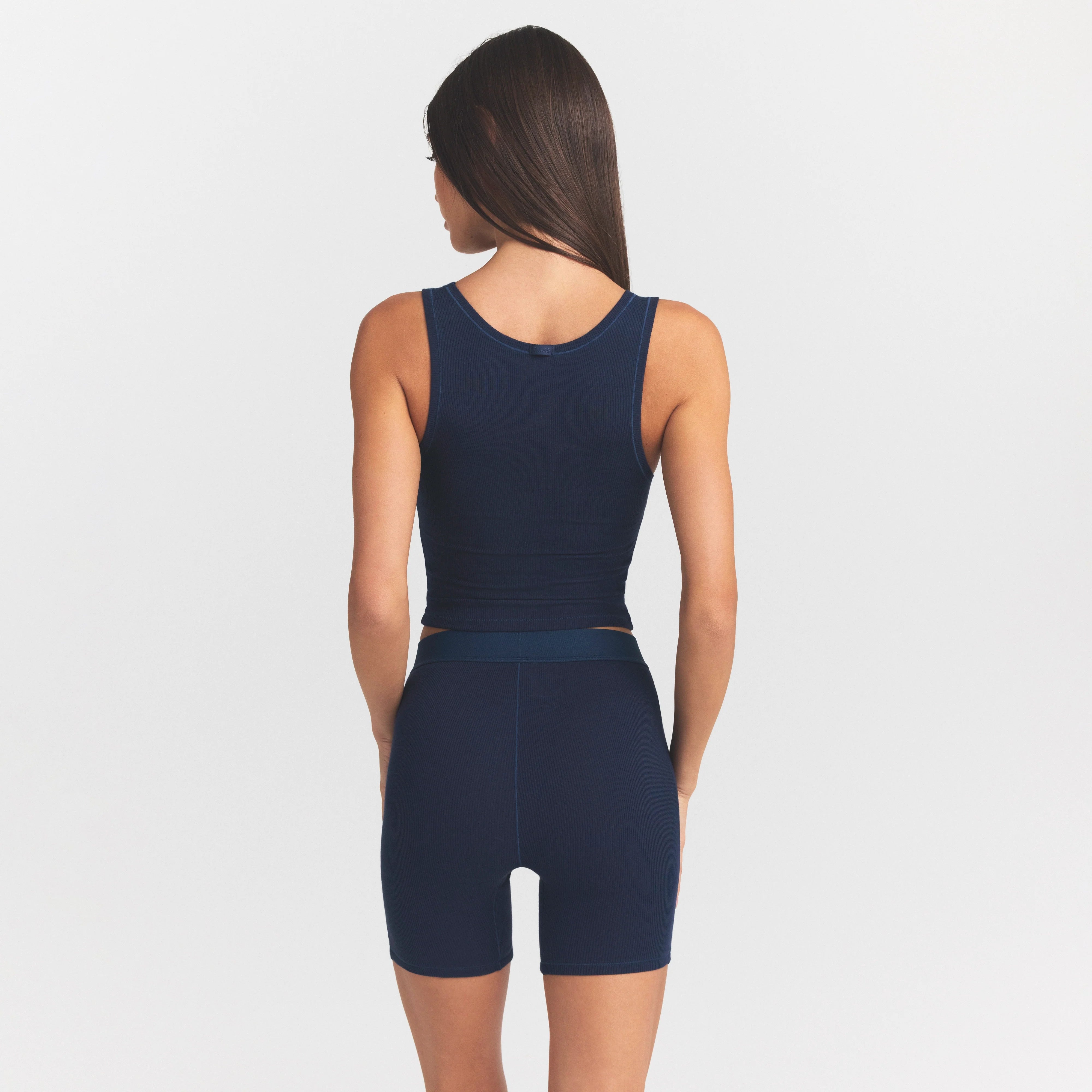 COTTON RIB BOXER | NAVY