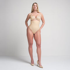 SKIMS BODY CORE SCULPT HIGH-WAISTED THONG | SAND