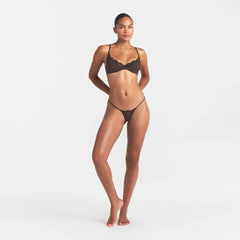 FITS EVERYBODY LACE STRING THONG | ESPRESSO