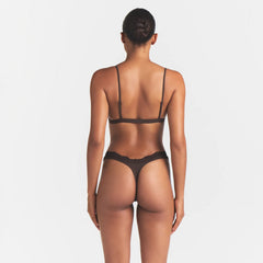 FITS EVERYBODY LACE DIPPED THONG | ESPRESSO