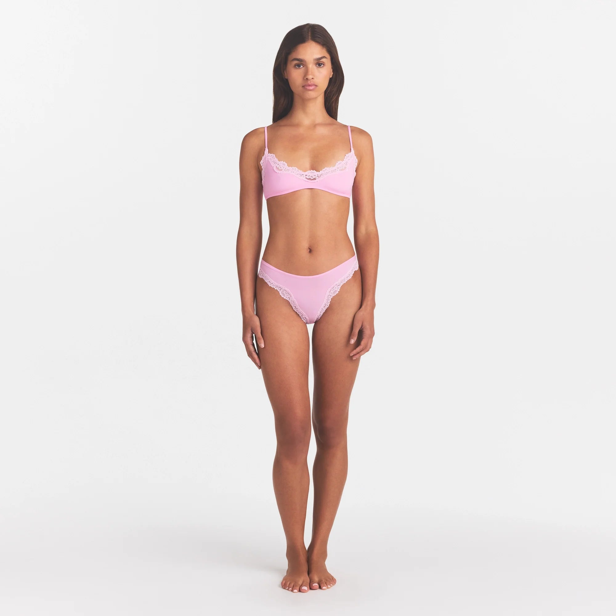 FITS EVERYBODY LACE TANGA | BUBBLE GUM TONAL