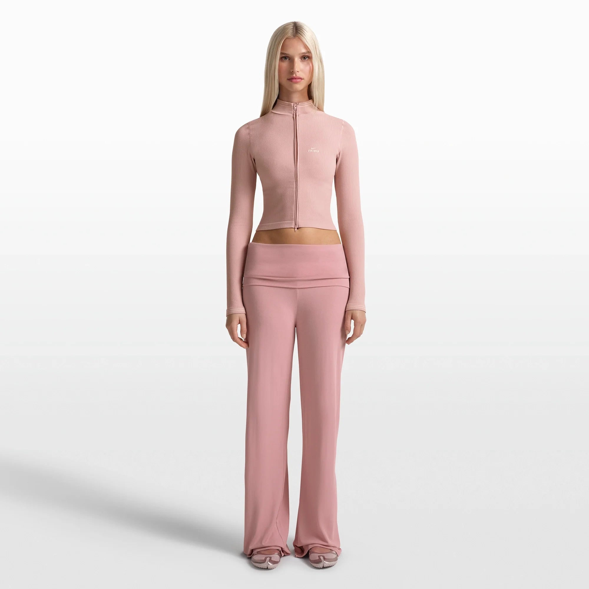 NikeSKIMS STRETCH KNIT FOLDOVER WIDE LEG PANT | HIMALAYAN