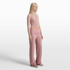 NikeSKIMS STRETCH KNIT FOLDOVER WIDE LEG PANT | HIMALAYAN