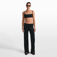 NikeSKIMS STRETCH KNIT FOLDOVER WIDE LEG PANT | OBSIDIAN