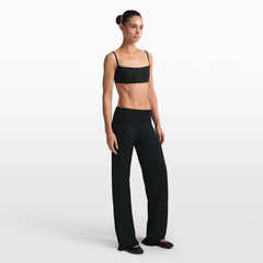 NikeSKIMS STRETCH KNIT FOLDOVER WIDE LEG PANT | OBSIDIAN
