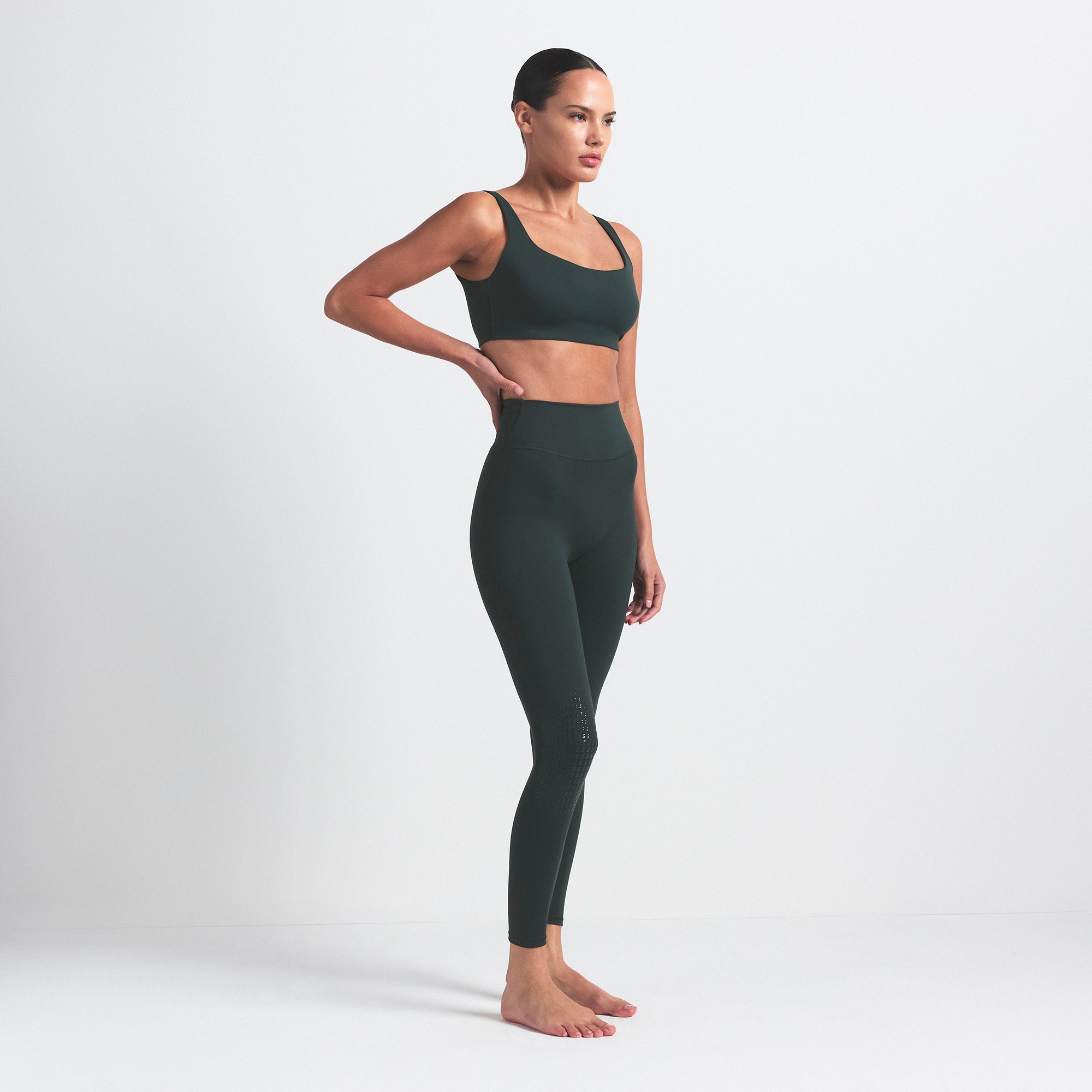 NikeSKIMS MATTE KNEE GRIP 26" LEGGING | DARK TEAL