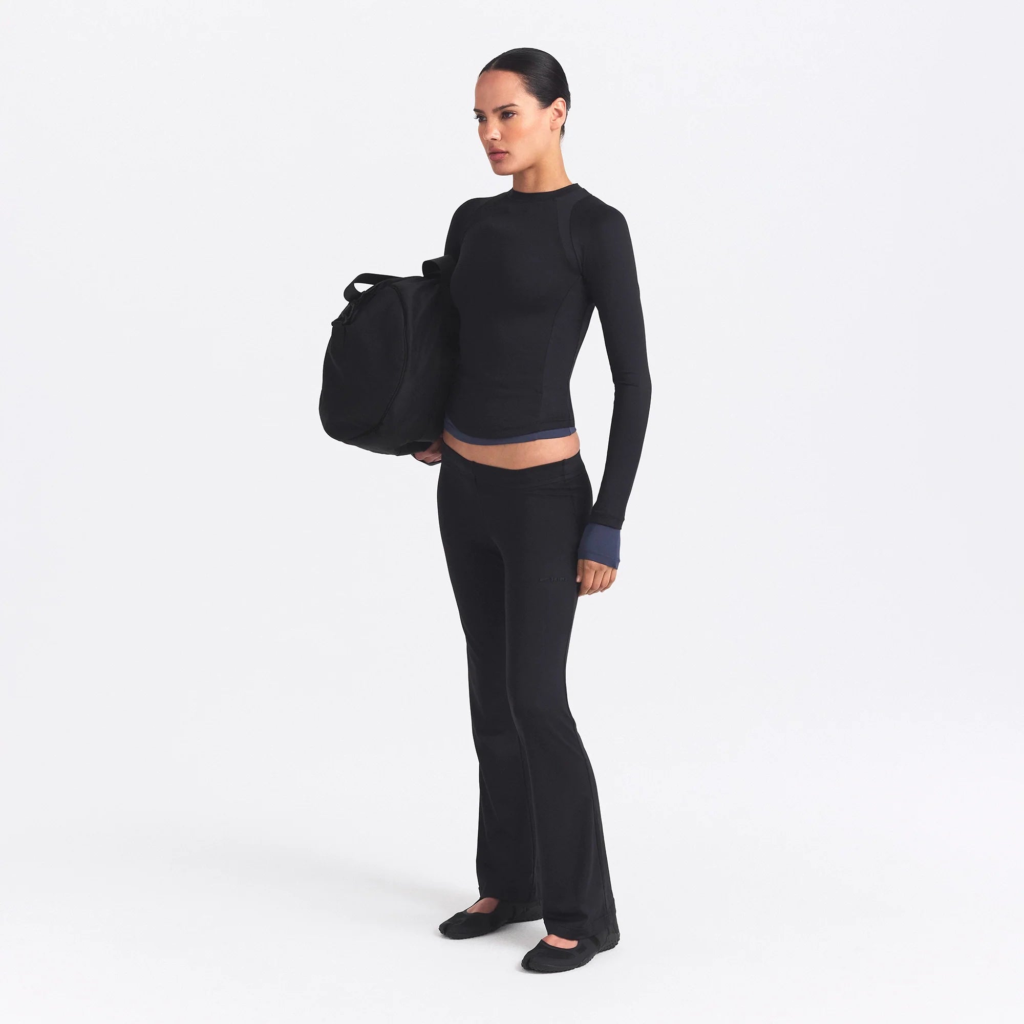 NikeSKIMS AIRY LOW RISE MINI FLARE PANT | OBSIDIAN