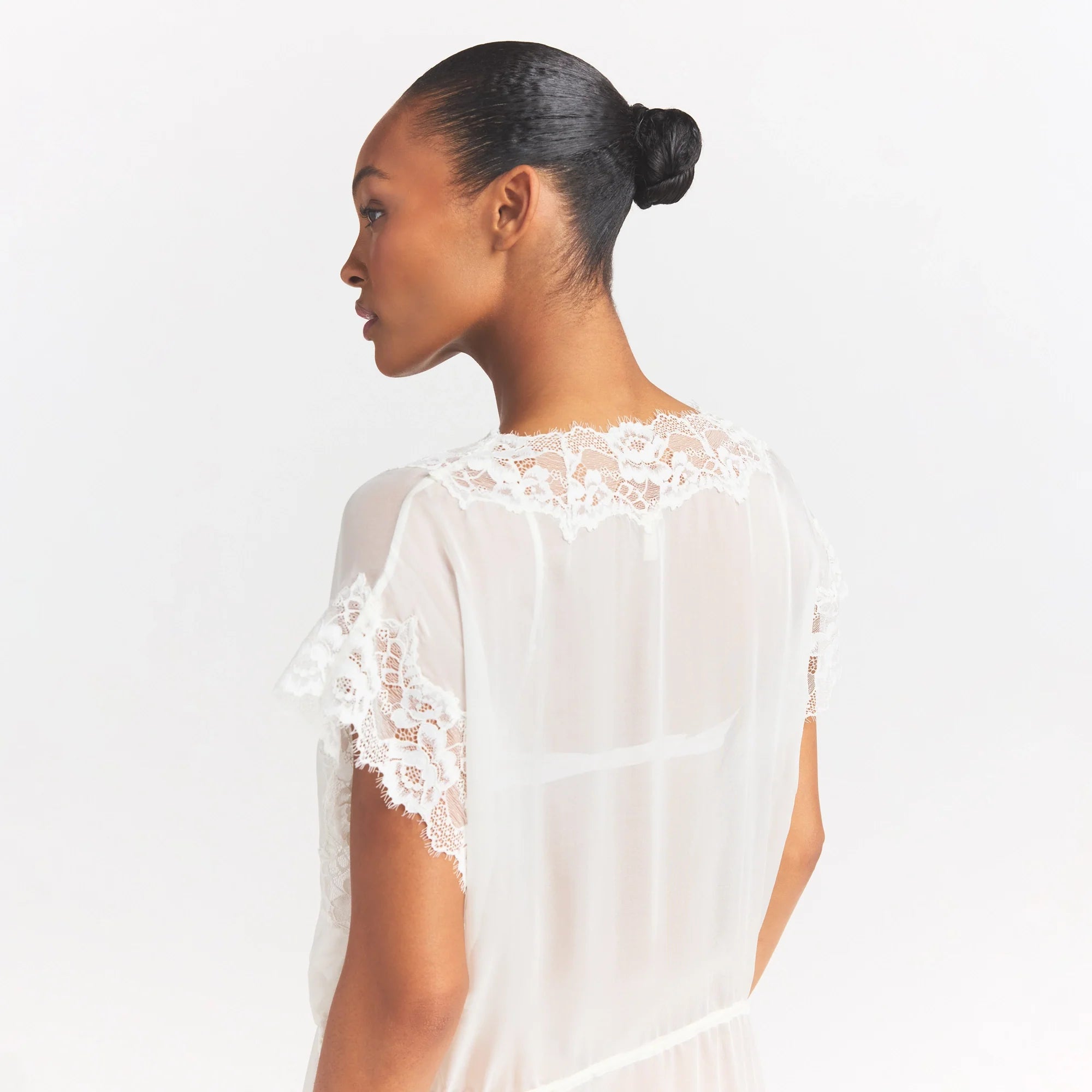 SKIMS ROMANCE LONG ROBE | IVORY