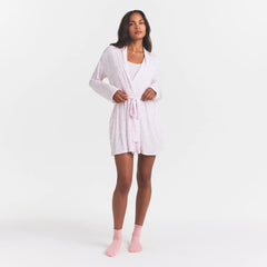 SKIMS SLEEP SHORT ROBE | SNOW DELICATE FLORAL PRINT