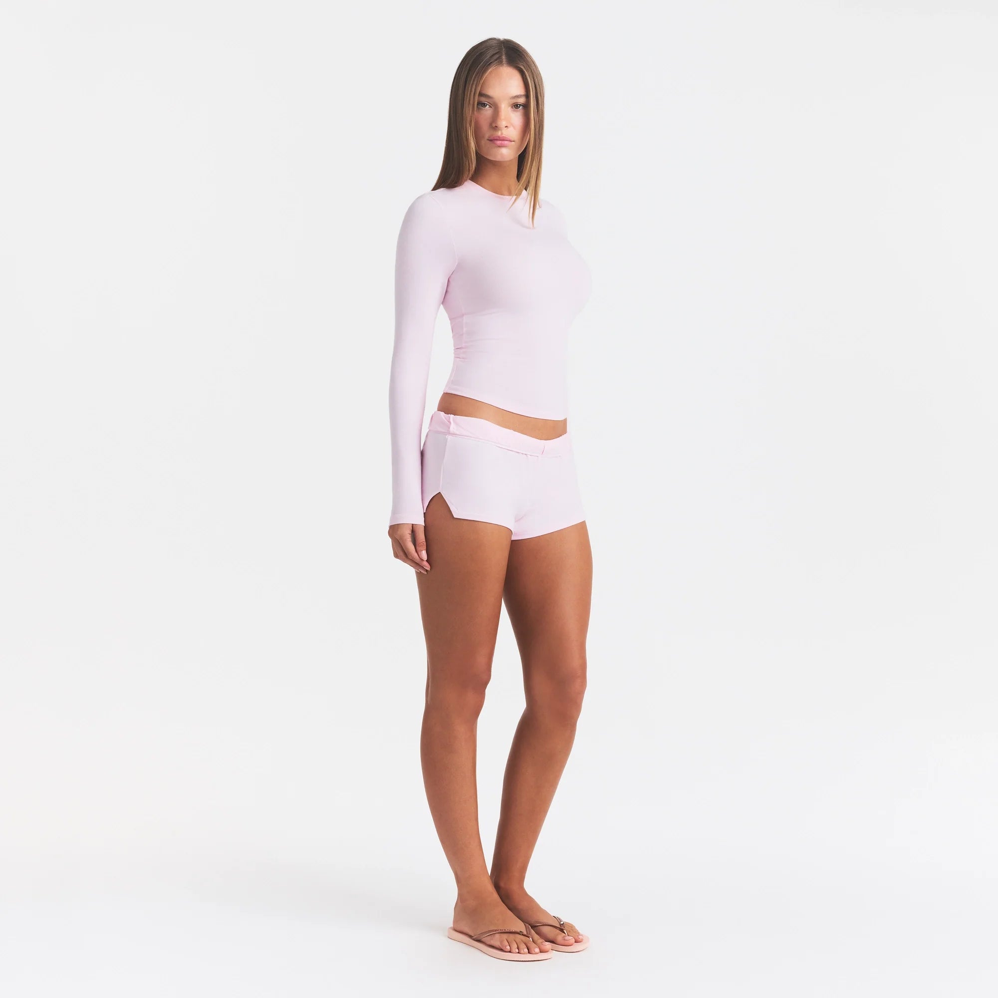COTTON JERSEY LOOSE SHORT | CHERRY BLOSSOM