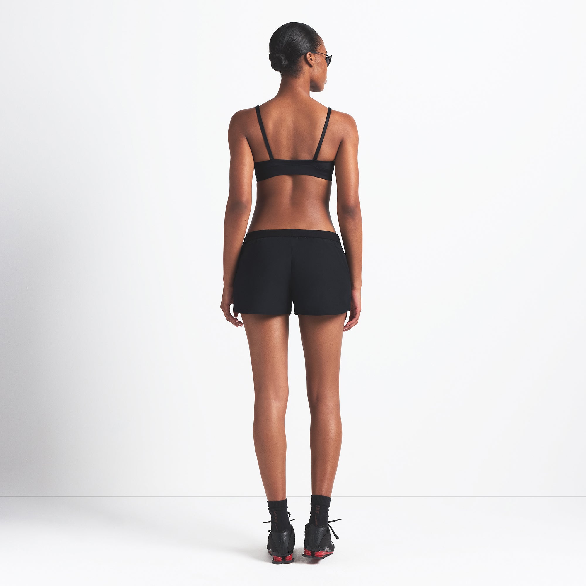 NikeSKIMS WOVEN NYLON 2.5" RUNNER SHORT | OBSIDIAN