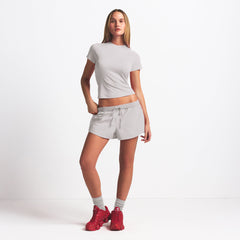 NikeSKIMS WOVEN NYLON 2.5" RUNNER SHORT | STONE