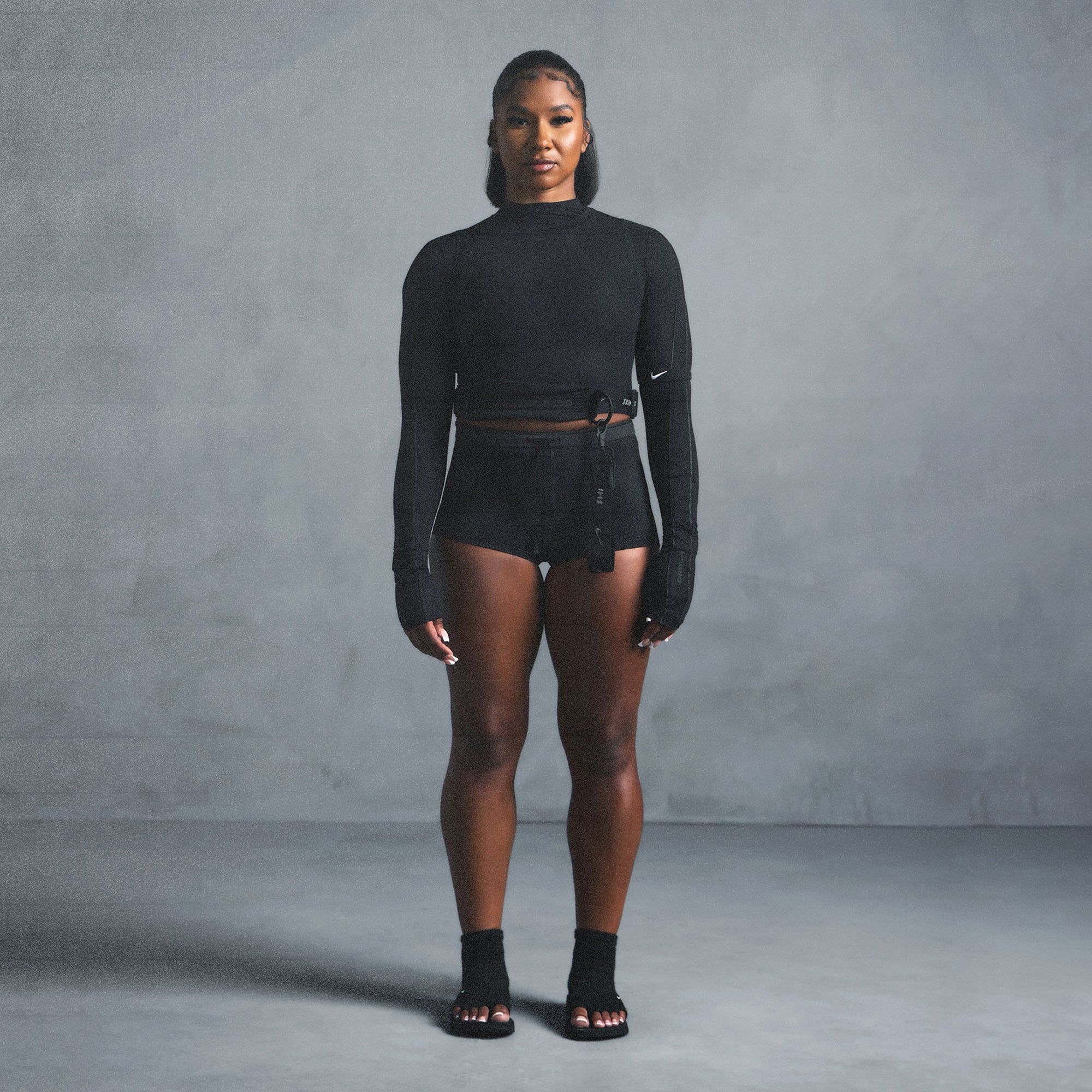 NikeSKIMS SHINE DRAWCORD 2" SHORT | OBSIDIAN