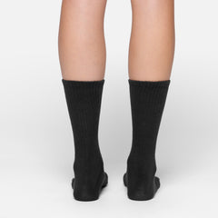 RIBBED CREW SOCK | SOOT