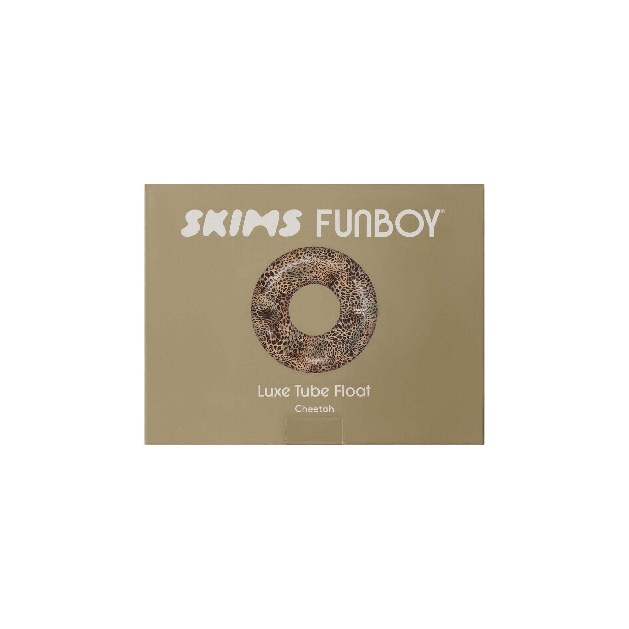 FUNBOY X SKIMS EMBOSSED TUBE FLOAT | CHEETAH SKIN PRINT