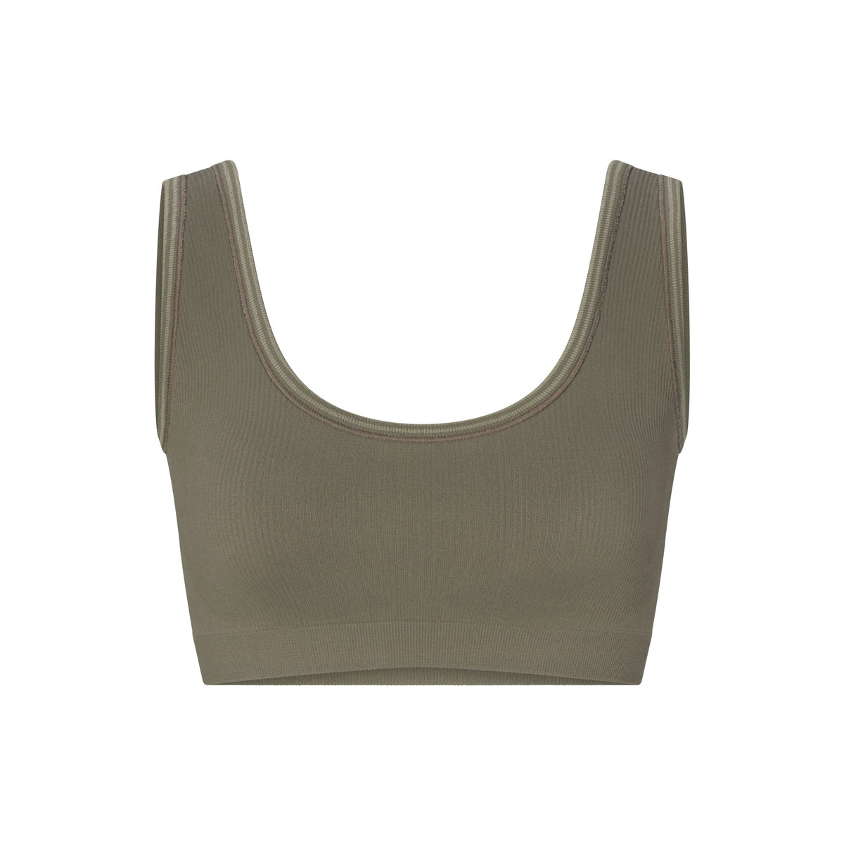 NikeSKIMS RIBBED SEAMLESS SCOOP BRA | DUSTY OAKMOSS
