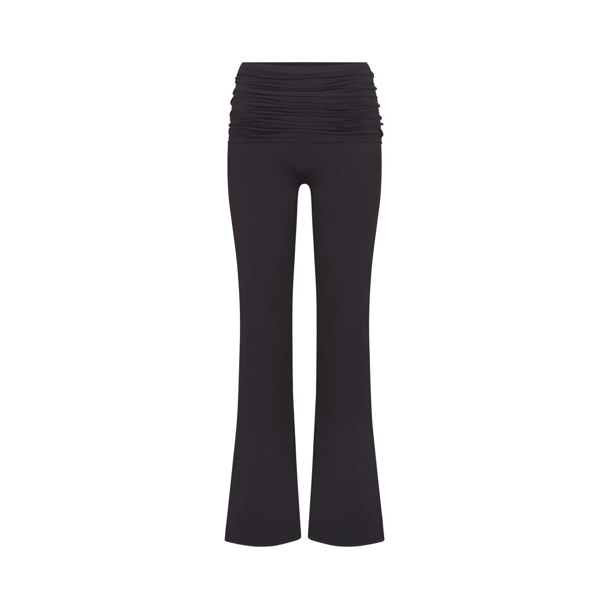 NikeSKIMS MATTE FOLDOVER SLIM FLARE LEGGING | OBSIDIAN