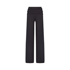 NikeSKIMS STRETCH KNIT FOLDOVER WIDE LEG PANT | OBSIDIAN