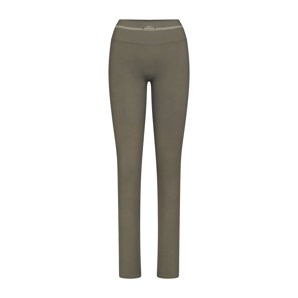 NikeSKIMS RIBBED SEAMLESS 34" STRAIGHT LEGGING | DUSTY OAKMOSS