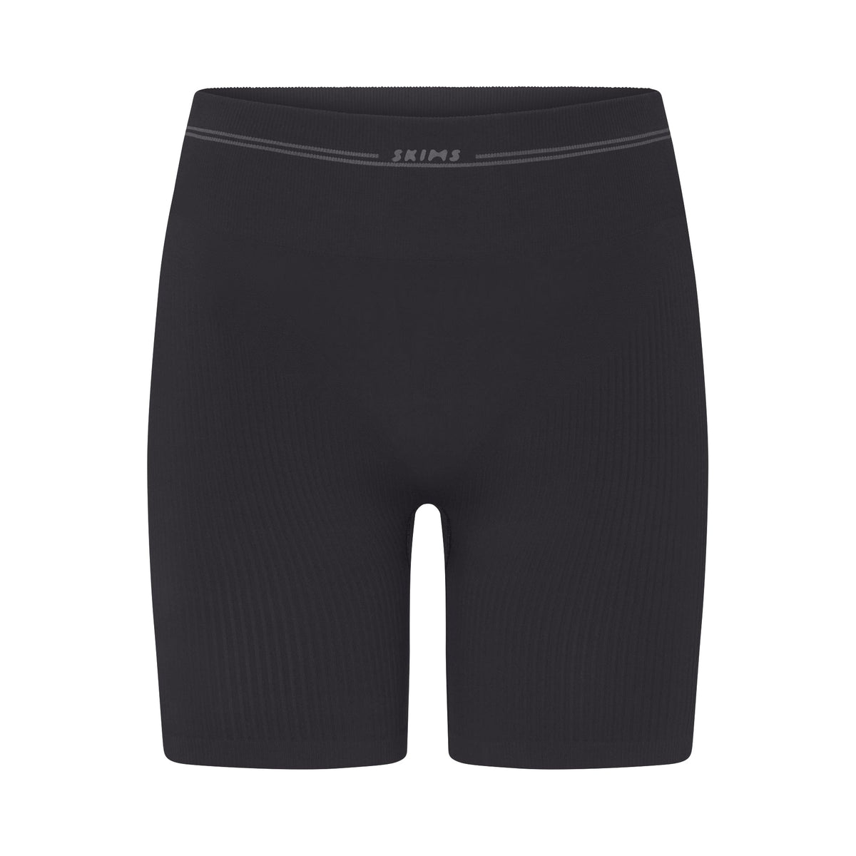 NikeSKIMS RIBBED SEAMLESS 5" BIKER SHORT | OBSIDIAN