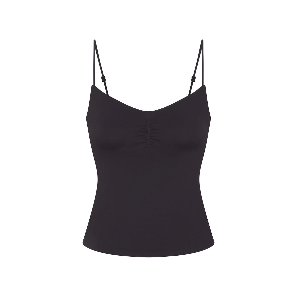 NikeSKIMS MATTE SHIRRED FRONT TANK | OBSIDIAN