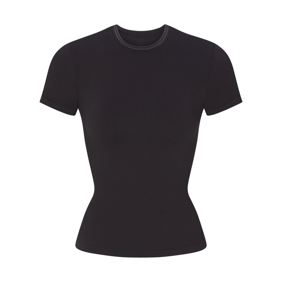 NikeSKIMS RIBBED SEAMLESS BABY T-SHIRT | OBSIDIAN
