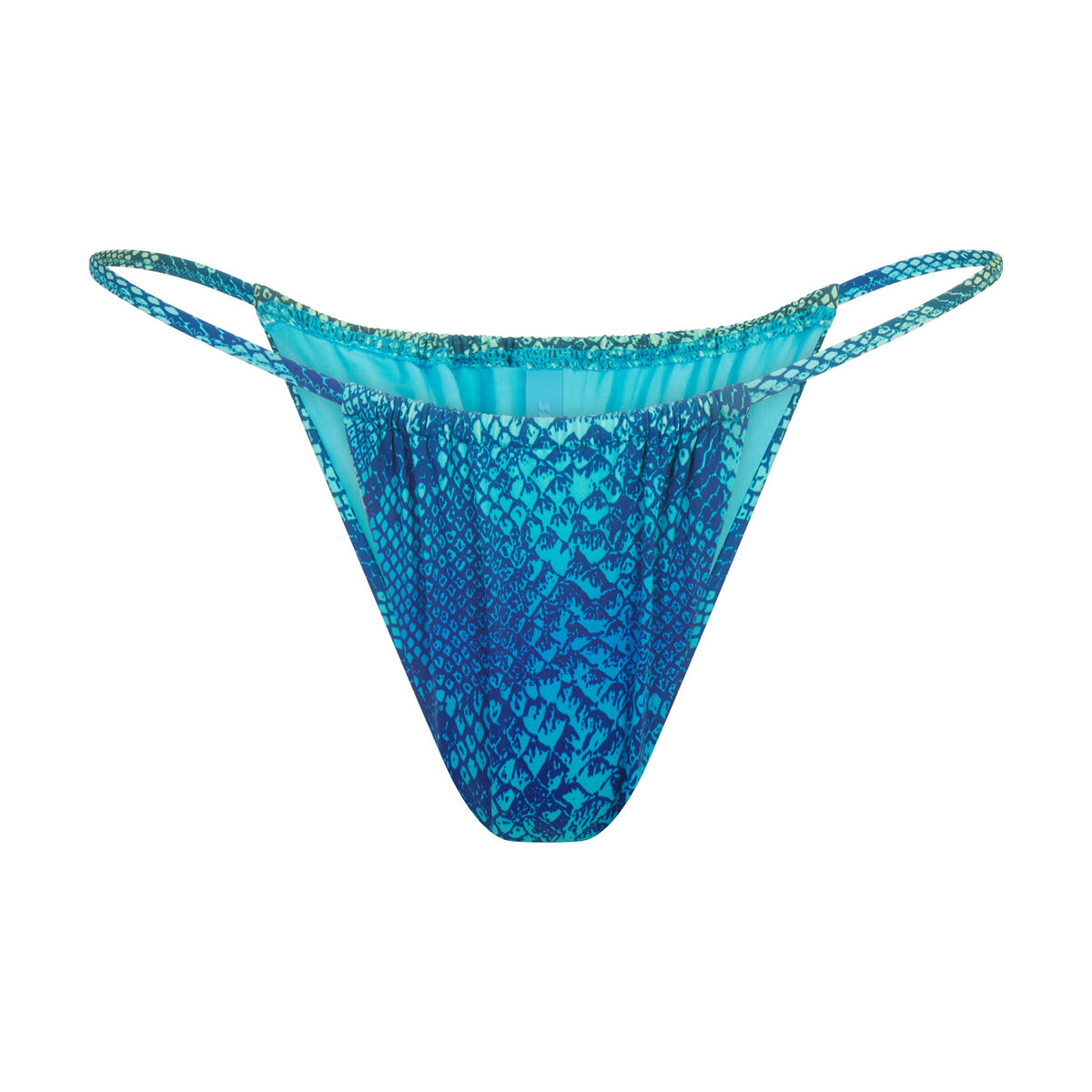 SIGNATURE SWIM STRING BIKINI BOTTOM | AQUA OMBRE SNAKE