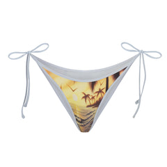 SIGNATURE SWIM TIE SIDE BIKINI BOTTOM | AIRBRUSH BEACH SCENE