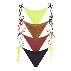 SIGNATURE SWIM DIPPED TIE BIKINI BOTTOM 4-PACK | OMBRE SNAKE MULTI