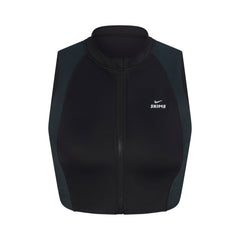 NikeSKIMS SHINE FRONT ZIP BRA | OBSIDIAN AND DARK TEAL