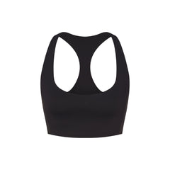 NikeSKIMS MATTE SHINE MIX RACERBACK BRA TOP | OBSIDIAN AND IGNEOUS