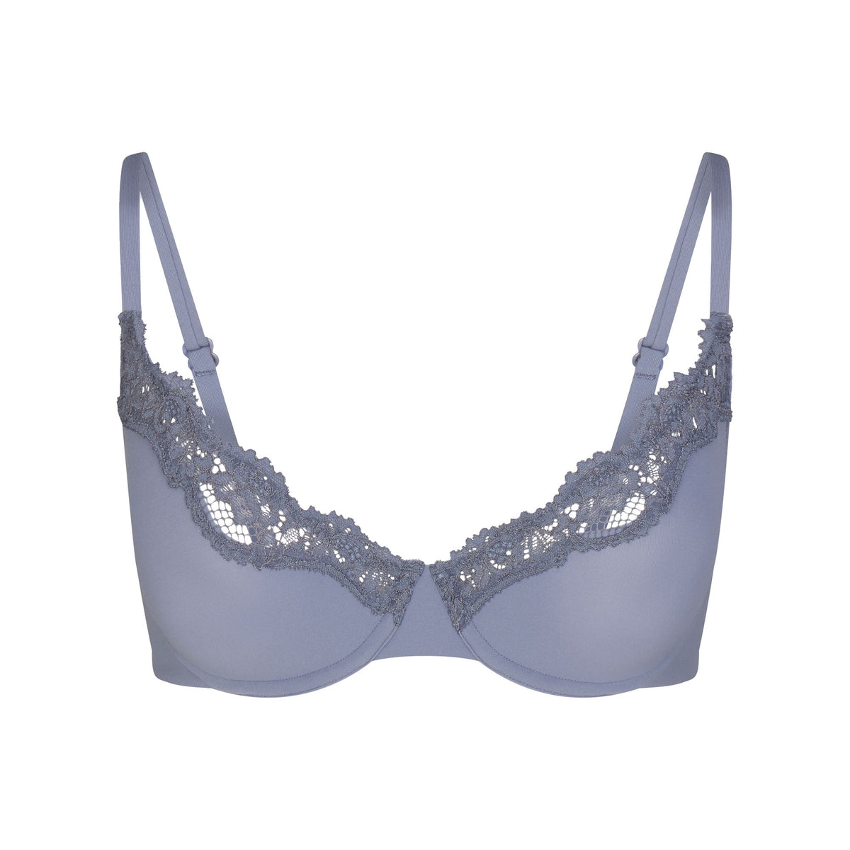 FITS EVERYBODY LACE UNLINED SCOOP BRA | SLATE TONAL